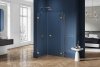 NEW TRENDY Kabina prysznicowa pięciokątna 100x80 Avexa Gold Brushed EXK-3858